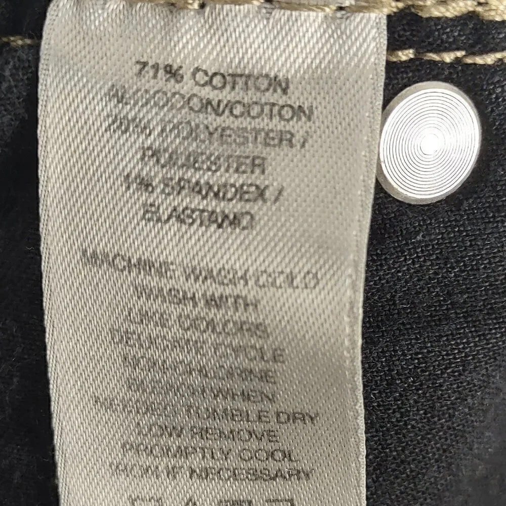 DKNY SOHO Women's Cotton Blend Five Pocket Wide Leg Blue Jeans Size 6S/C - Picture 11 of 11